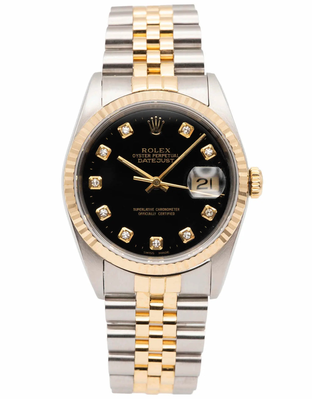 Vintage Rolex Datejust 36 1989 Two-Tone Yellow Gold Automatic Watch