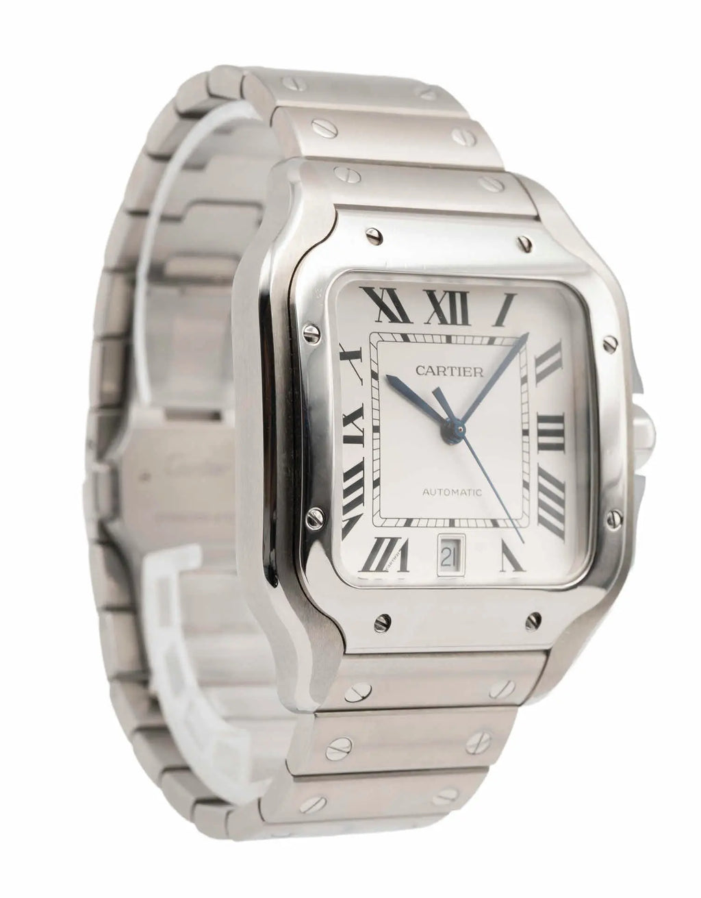 Cartier Santos 2018 Automatic Stainless Steel White Dial Men's Watch 39.8mm