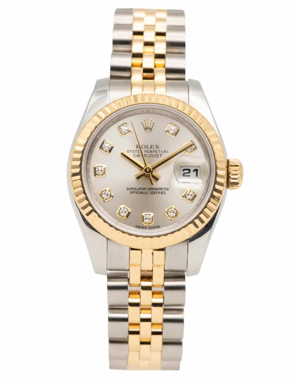 Luxurious 2015 Rolex Datejust 26 Two-Tone Yellow Gold Automatic Ladies Watch