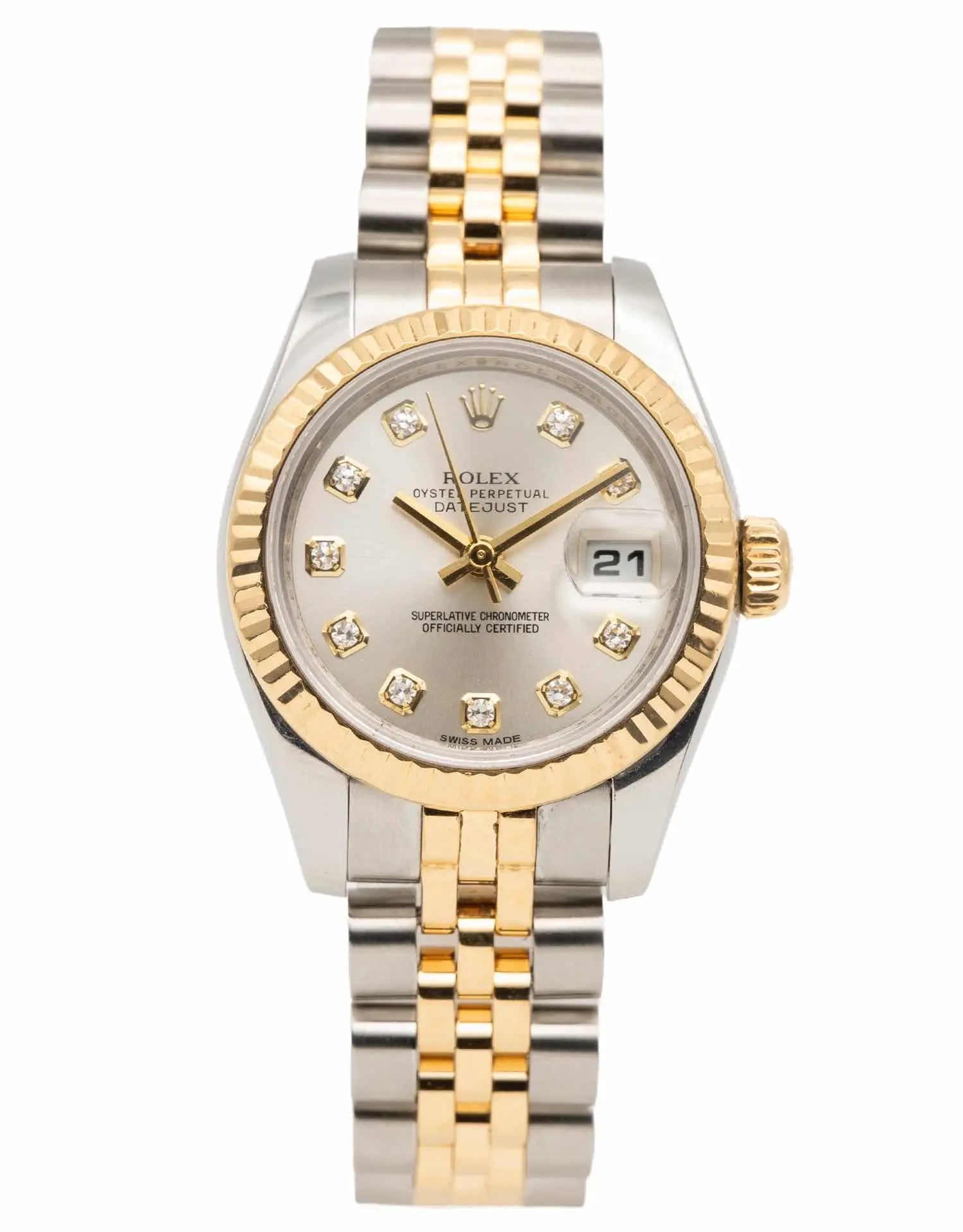 Luxurious 2015 Rolex Datejust 26 Two-Tone Yellow Gold Automatic Ladies Watch
