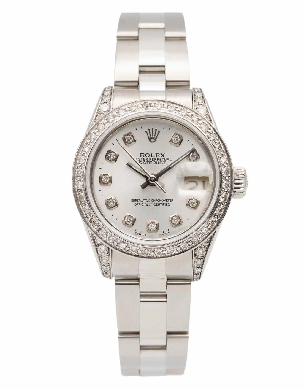 Vintage Rolex Datejust 26 1986 Automatic, Steel Oyster Bracelet, Silver Diamond Dial