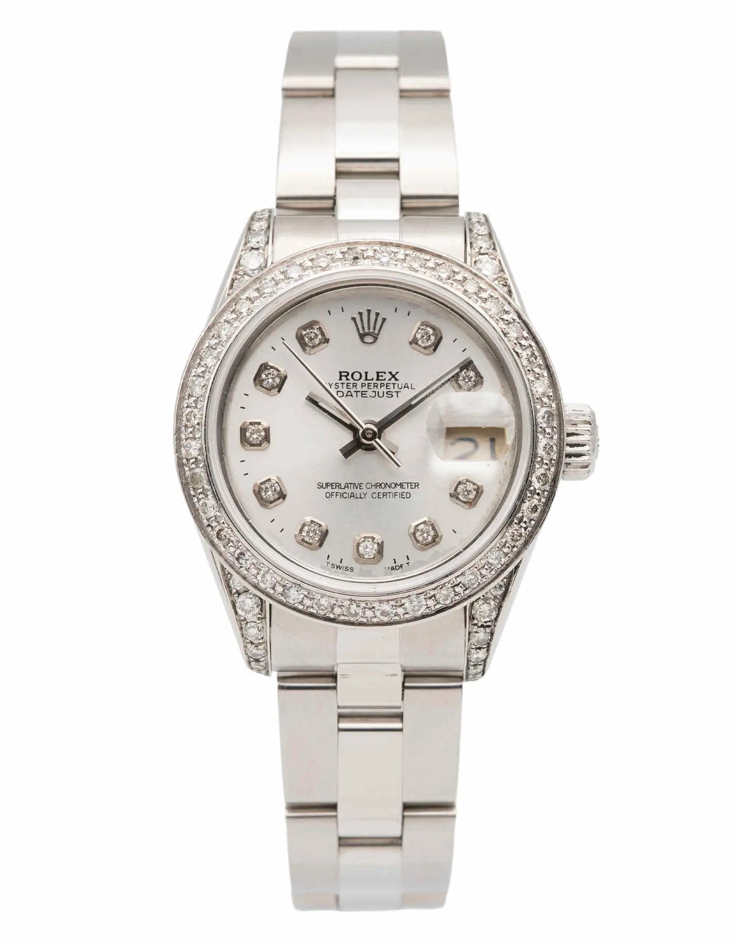 Vintage Rolex Datejust 26 1986 Automatic, Steel Oyster Bracelet, Silver Diamond Dial