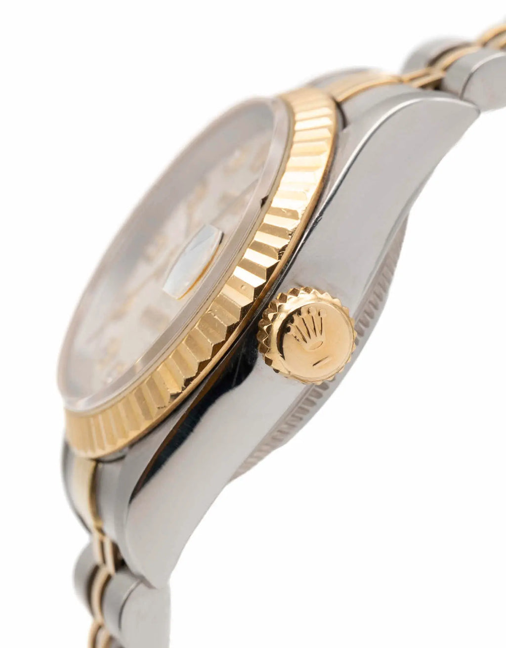 Elegant Rolex Datejust 26mm Ladies Watch, Two-Tone Yellow Gold, Ivory Dial, 1996