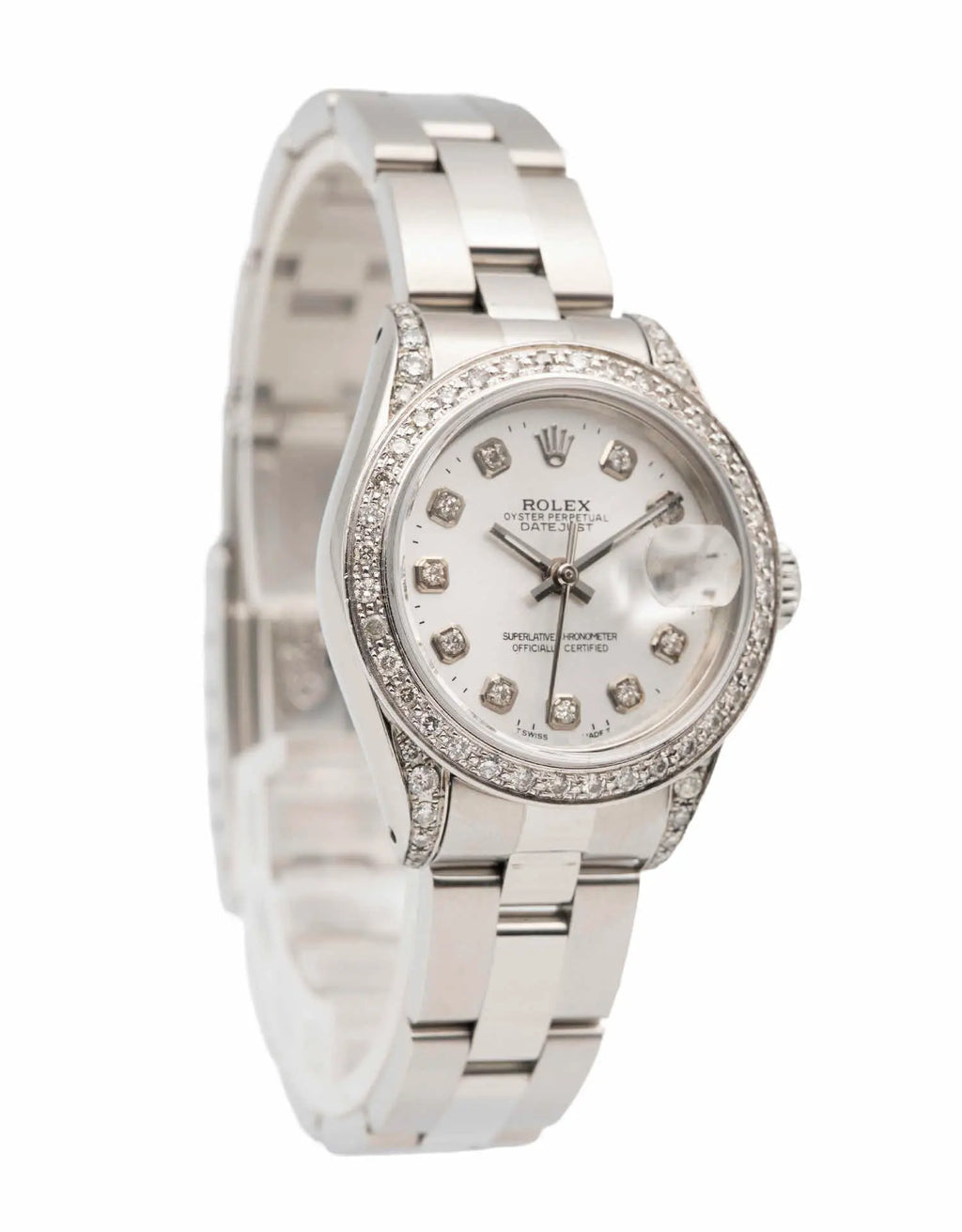 Vintage Rolex Datejust 26 1986 Automatic, Steel Oyster Bracelet, Silver Diamond Dial