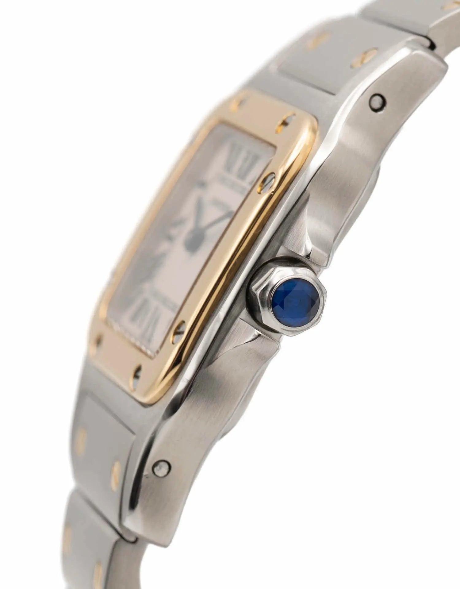 Elegant Cartier Santos 1996 Ladies Two-Tone Yellow Gold Quartz Watch