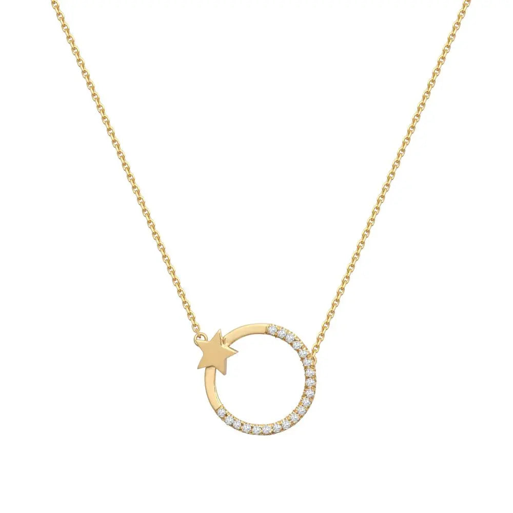 9ct Yellow Diamond Pendant