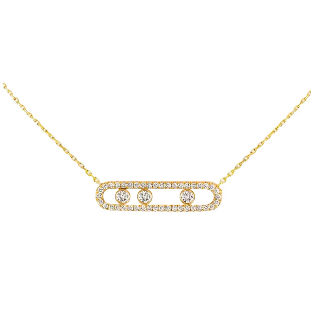 18k Gold Clip Necklace