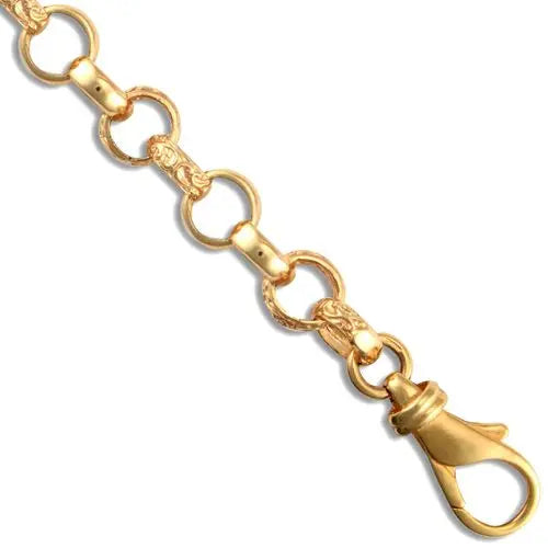 Elegant 9ct Yellow Gold Hand Assembled Belcher Bracelet