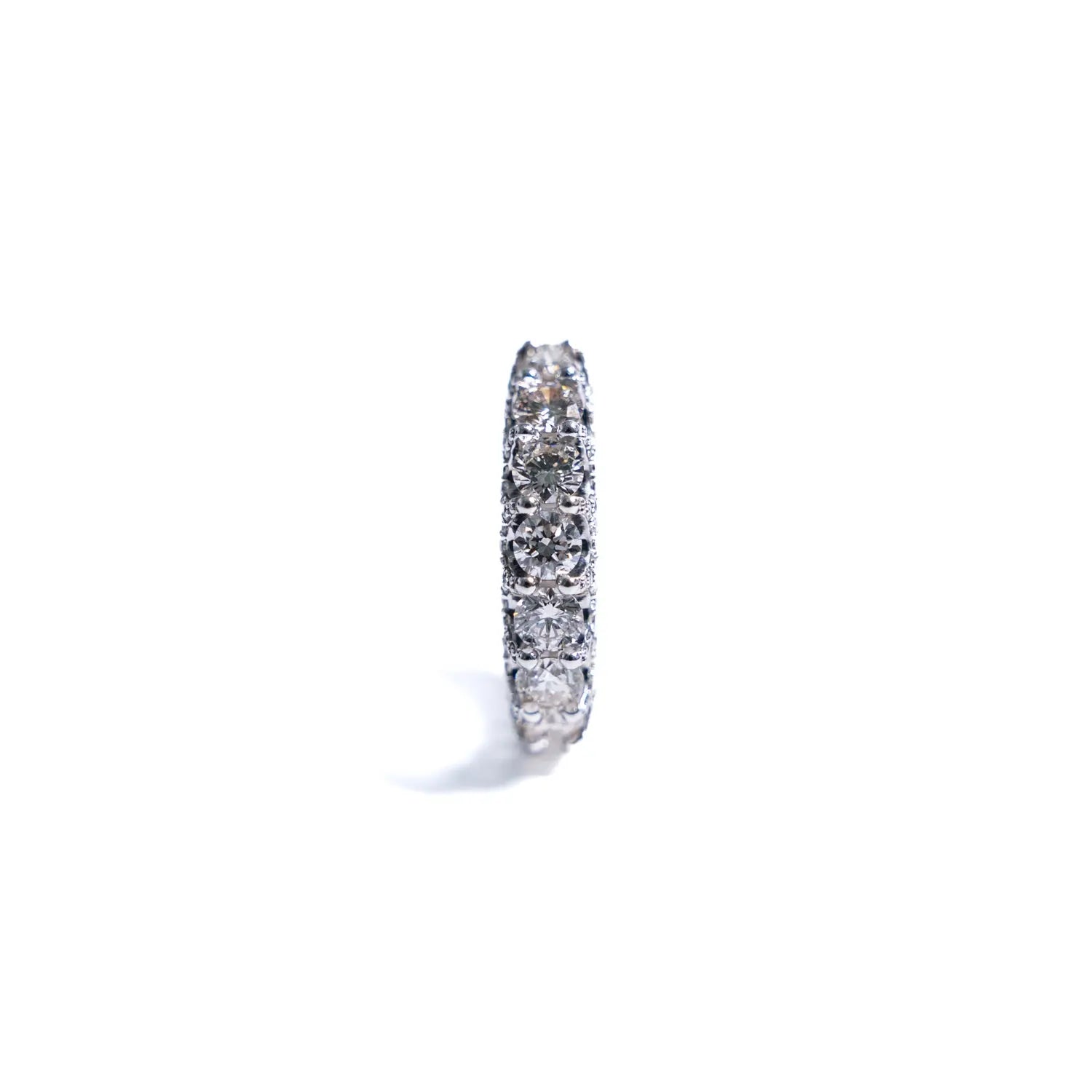 Elegant Men's White Gold Infinity Diamond Ring - Custom Crafted Brilliance