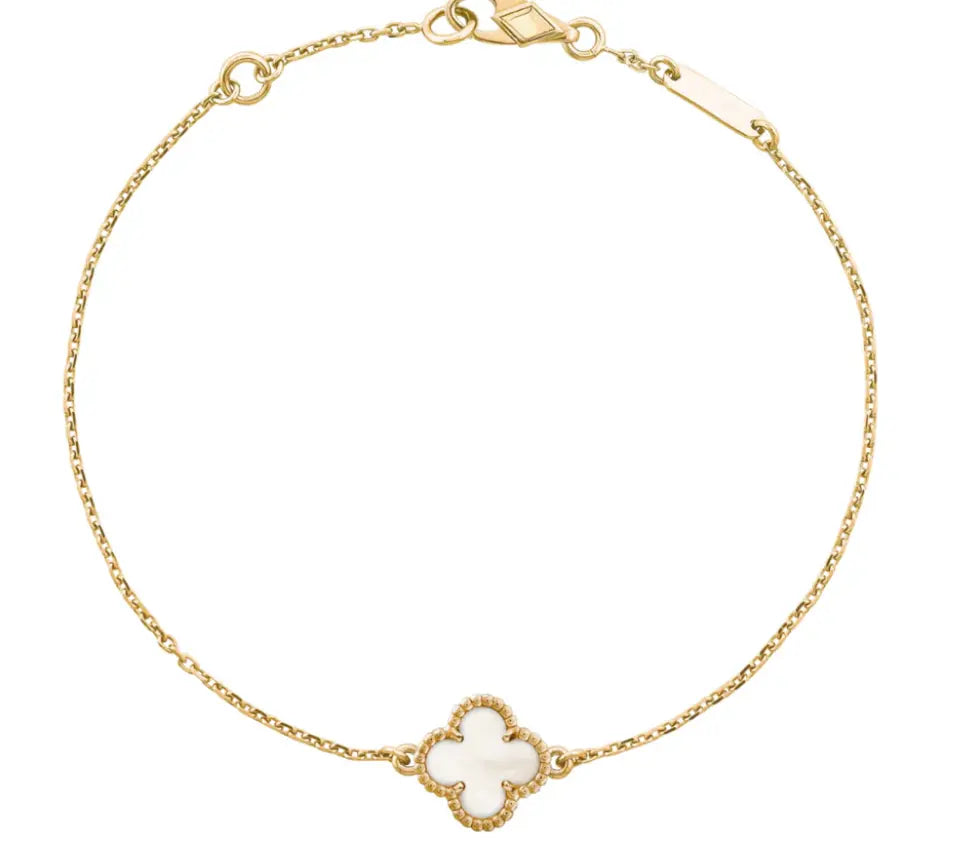 Inspired 1 Clover Bracelet Mother Of Pearl MK Jewellers