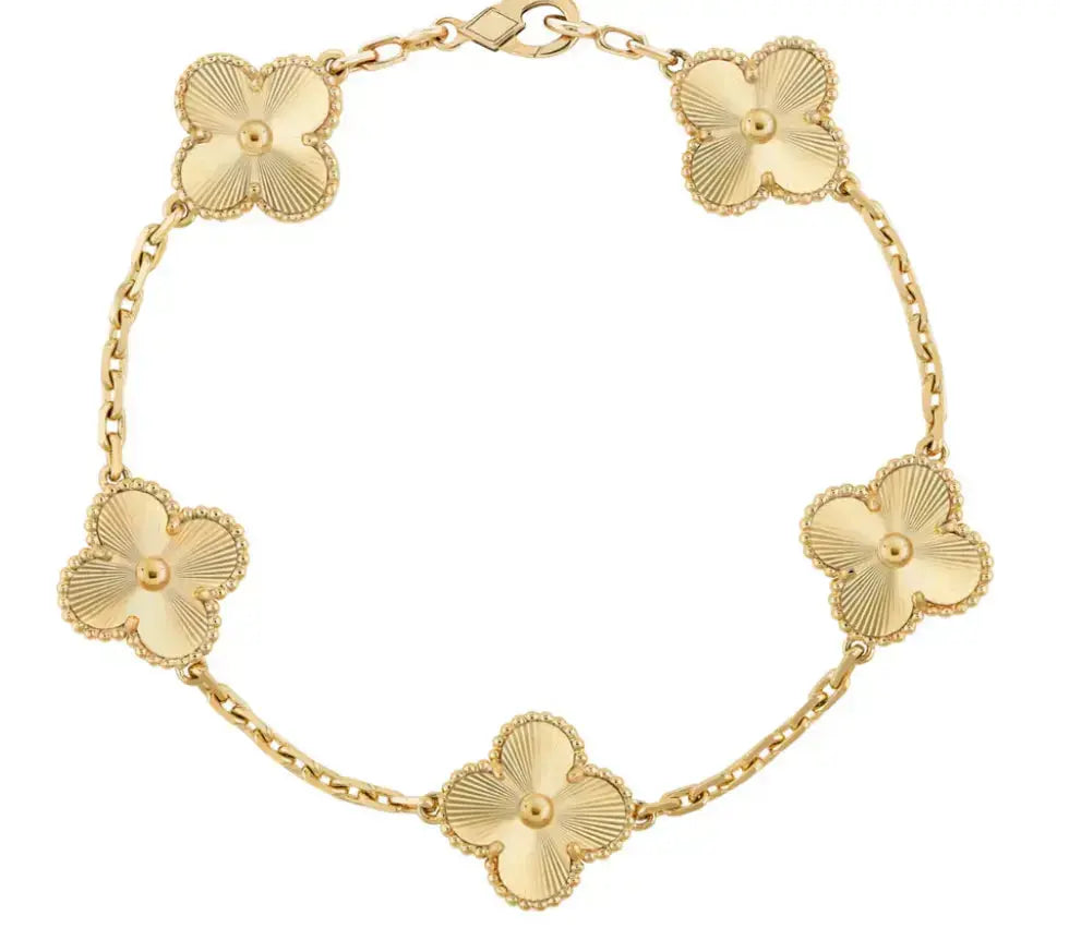 Inspired 5 Clover Mini Set Solid Yellow Gold MK Jewellers
