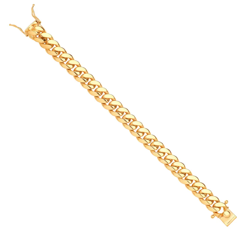 13mm Cuban Link Solid Gents Bracelet MK Jewellers