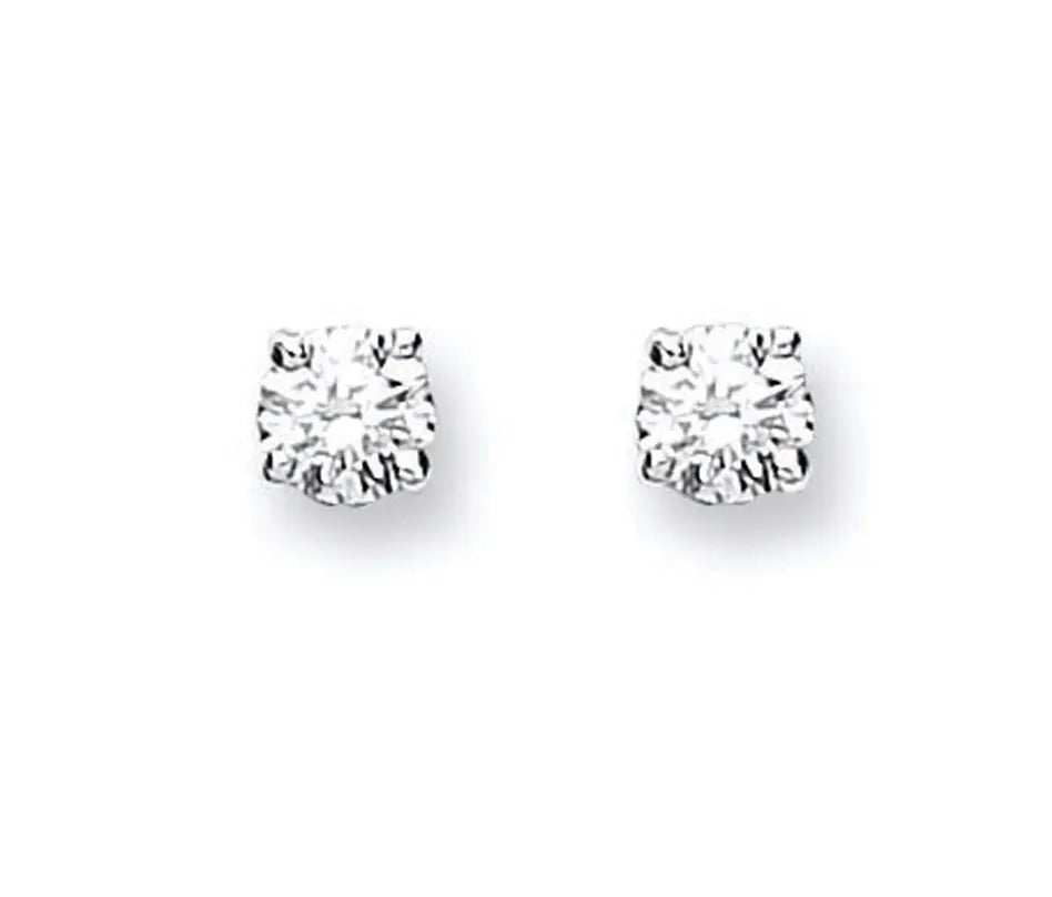 18ct 0.25ct Claw Set Diamond Stud Earrings MK Jewellers