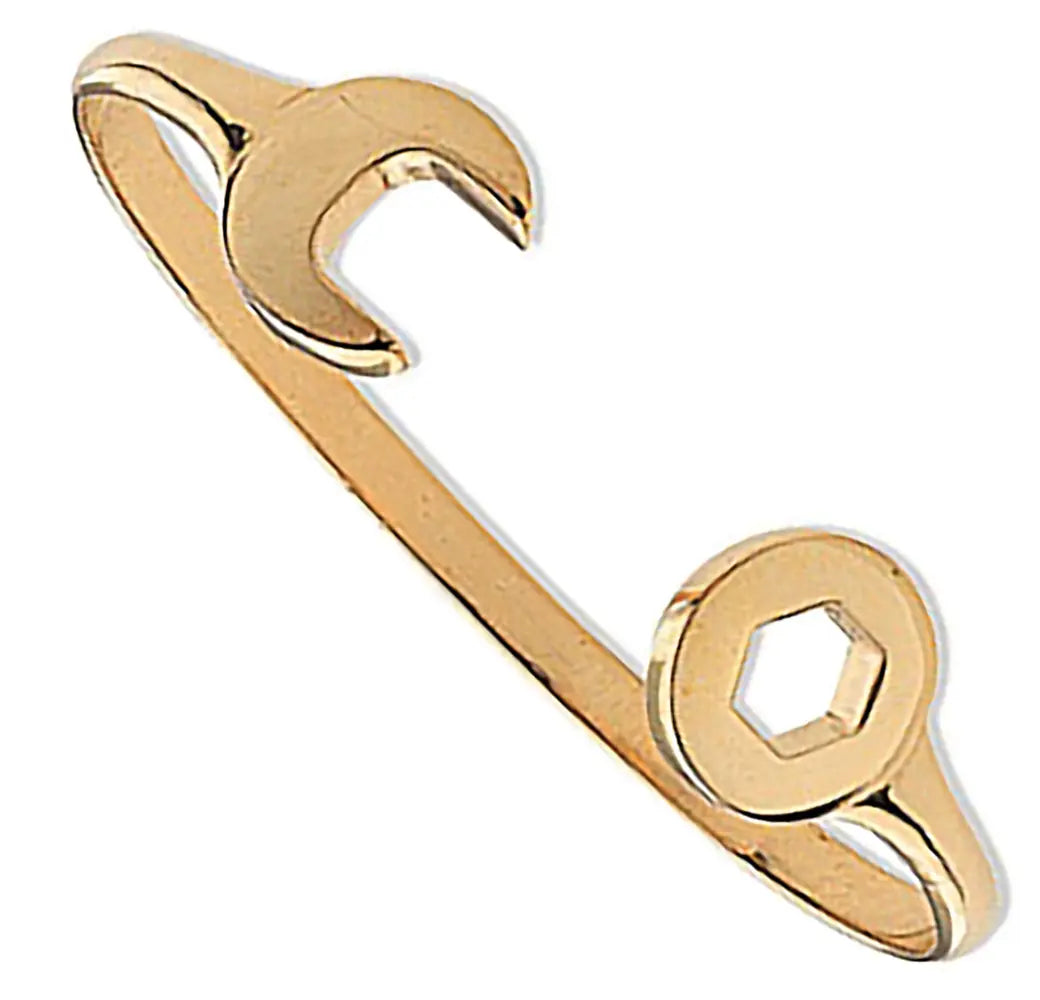 9ct Yellow Gold Baby Spanner Bangle MK Jewellers