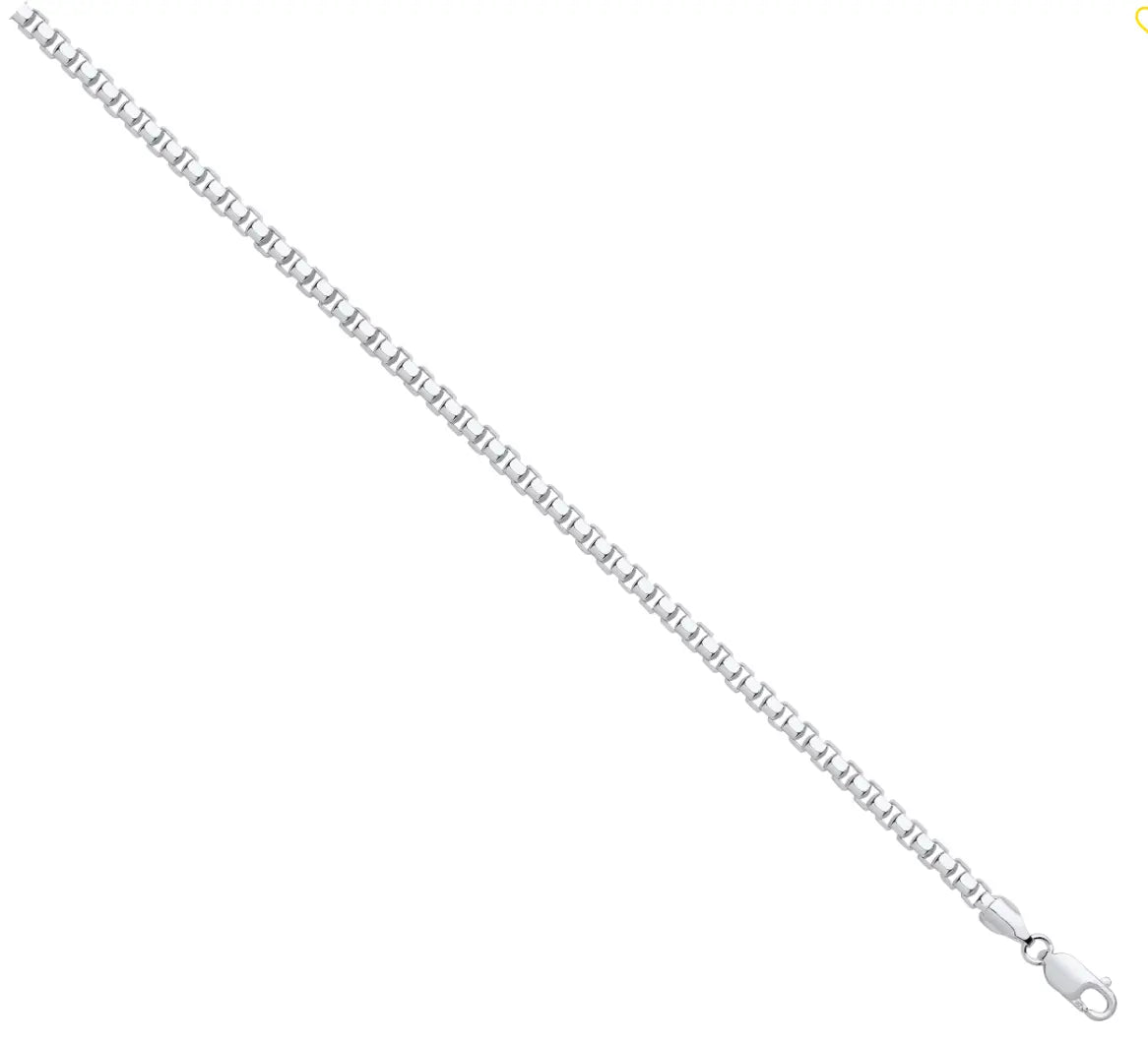 Silver 4mm Box Chain MK Jewellers