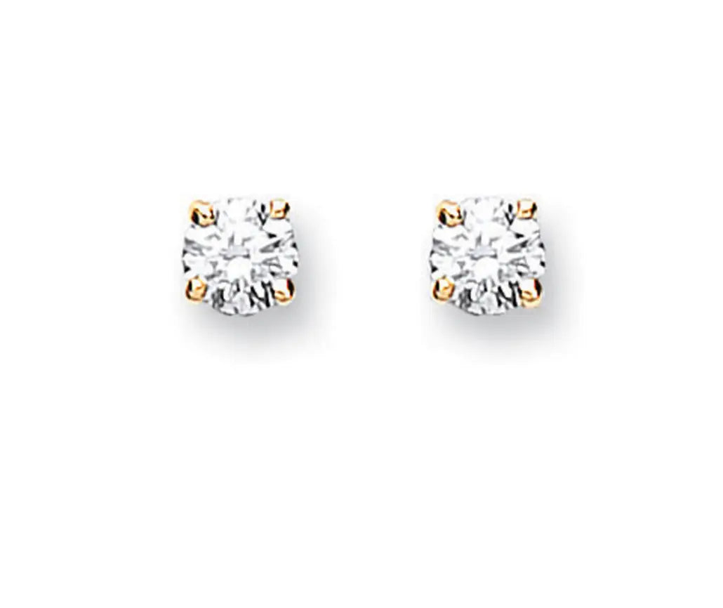 18ct 0.25ct Claw Set Diamond Stud Earrings MK Jewellers