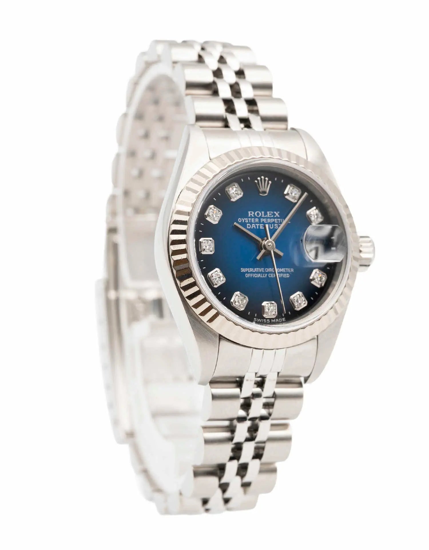 Vintage Rolex Datejust 26 Ladies' Automatic Watch, Blue Dial, 1995 Model