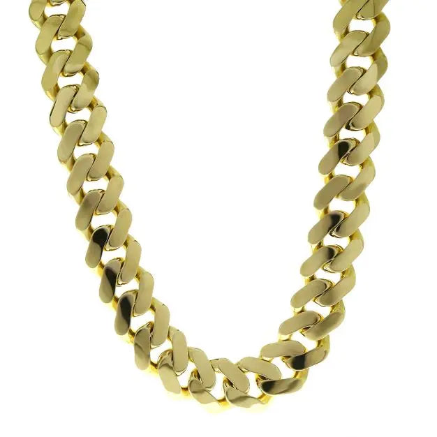9ct Yellow Gold Classic Cuban Link Chain