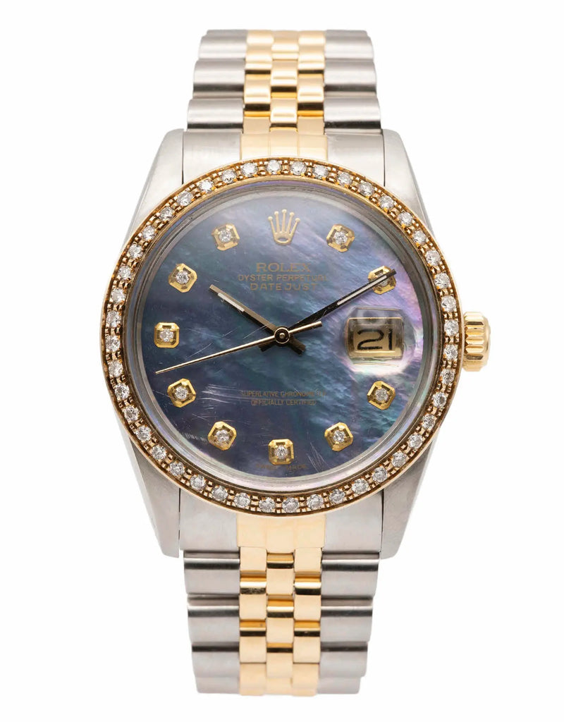 Vintage Rolex Datejust 36mm Two-Tone Gold Jubilee Automatic Watch 1989