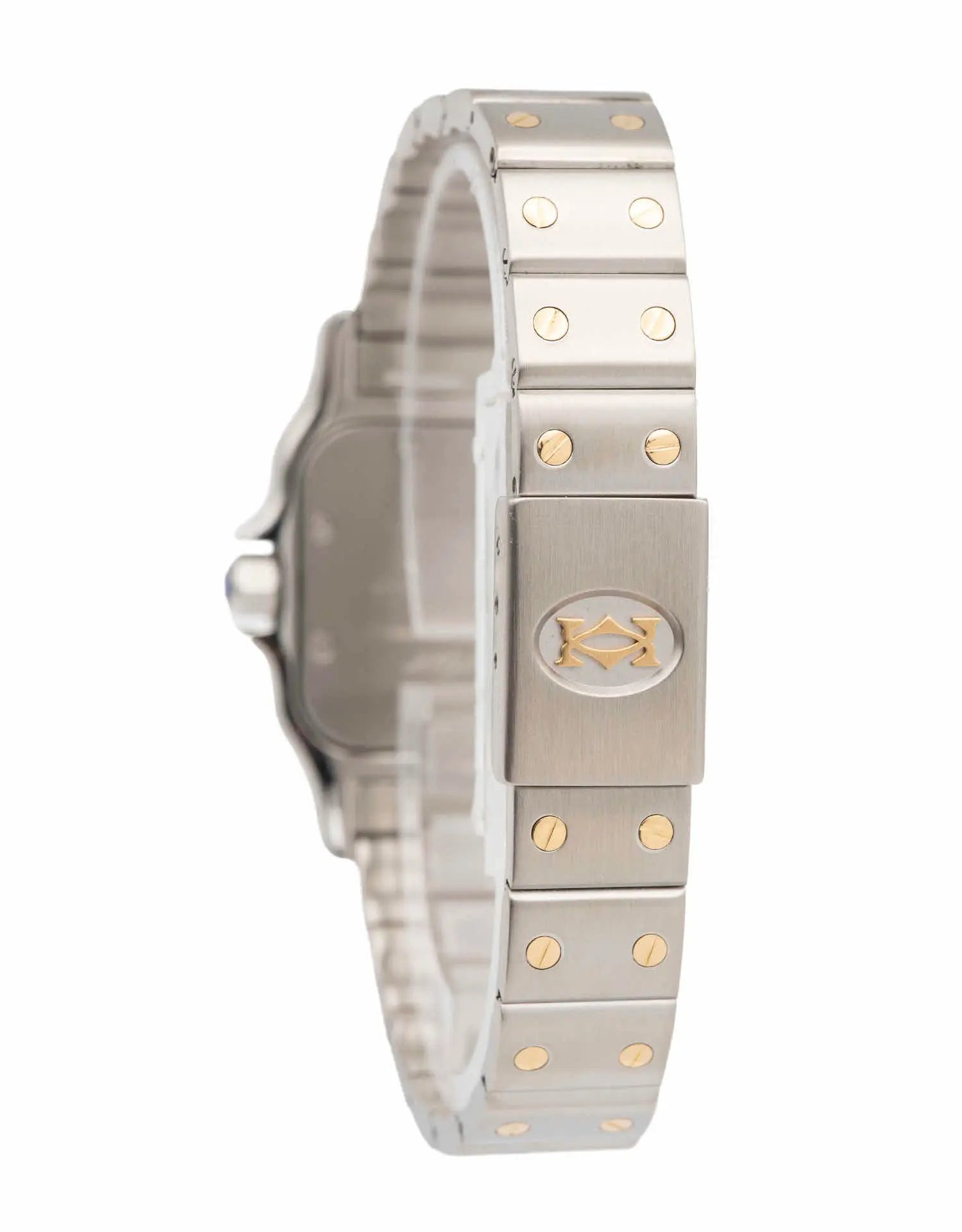 Elegant Cartier Santos 1996 Ladies Two-Tone Yellow Gold Quartz Watch