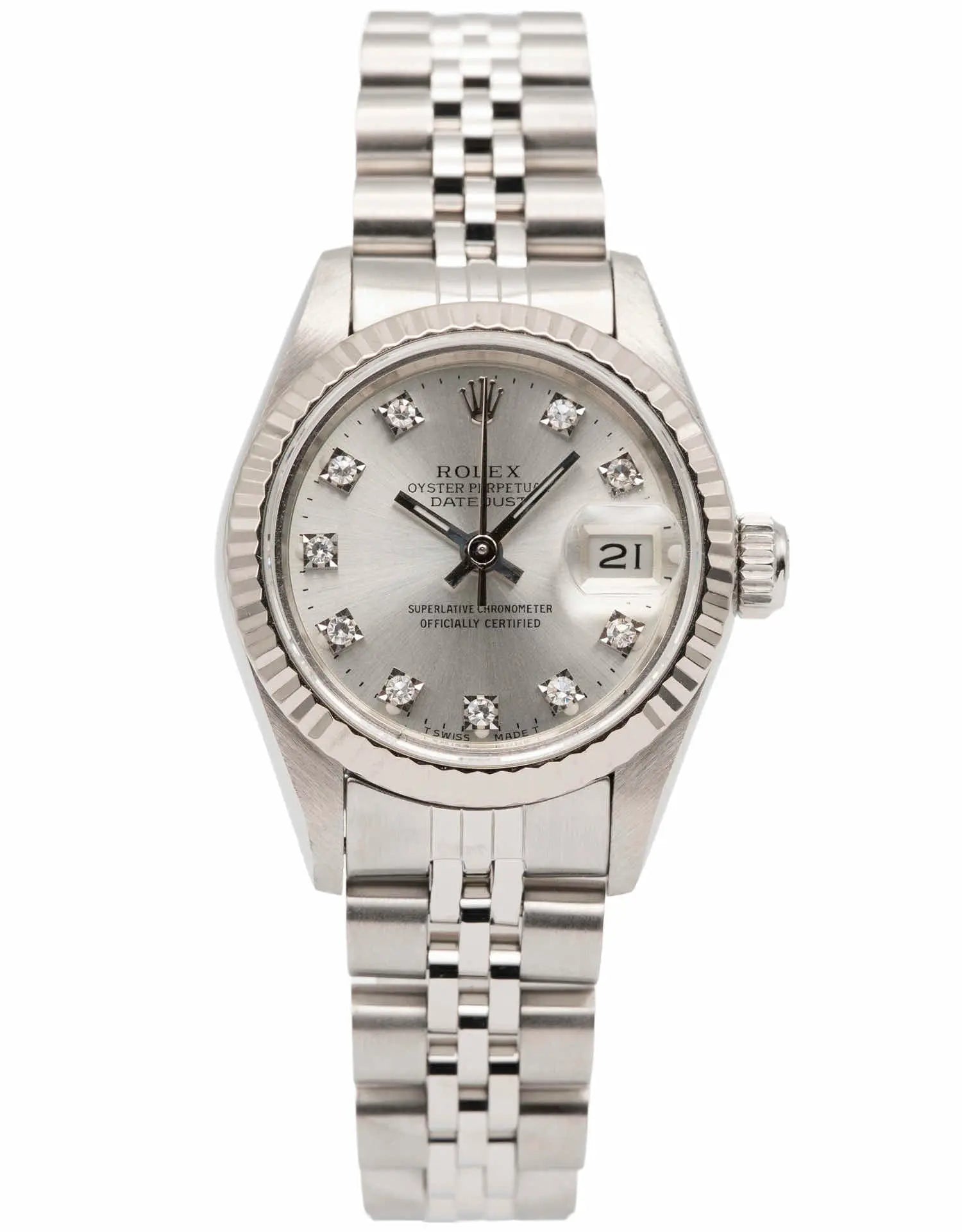 Vintage Rolex Datejust 26mm Ladies Watch, Stainless Steel, Jubilee, 1989