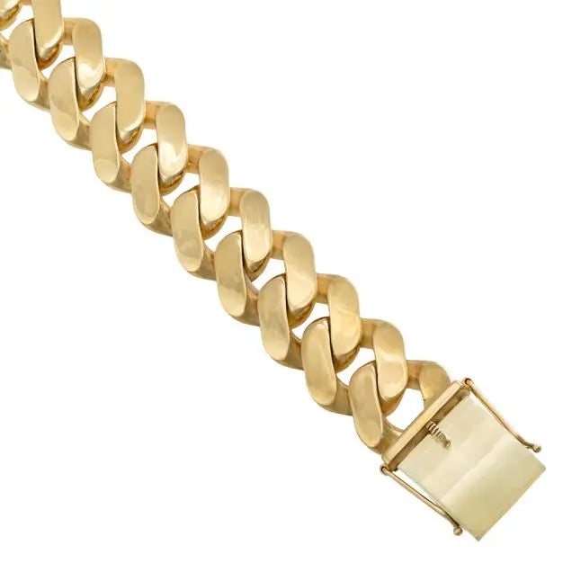 9ct Yellow Gold Classic Cuban Link Chain
