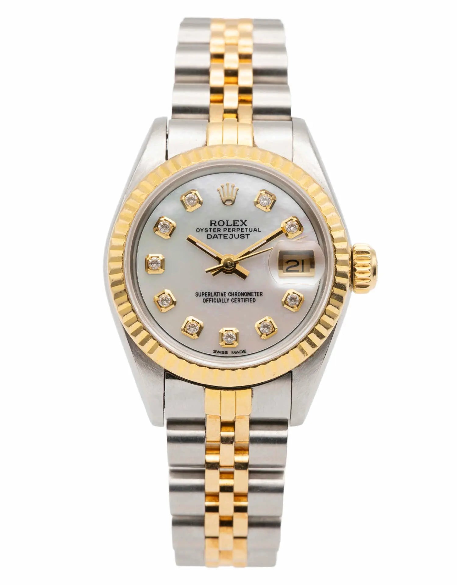 Luxury Rolex Datejust 26mm 1992 Automatic Two-Tone Yellow Gold Watch
