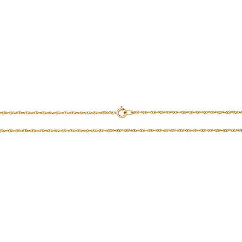 Elegant 9ct Yellow Gold 16-inch Prince of Wales Chain Necklace