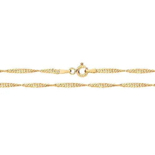 Sparkling 9ct Yellow Gold 20-inch Hollow Singapore Chain, Elegant & Lightweight