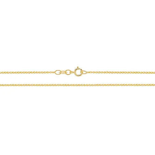 Elegant 9ct Yellow Gold 20-inch Wheat Chain: Durable, Stylish, Radiant