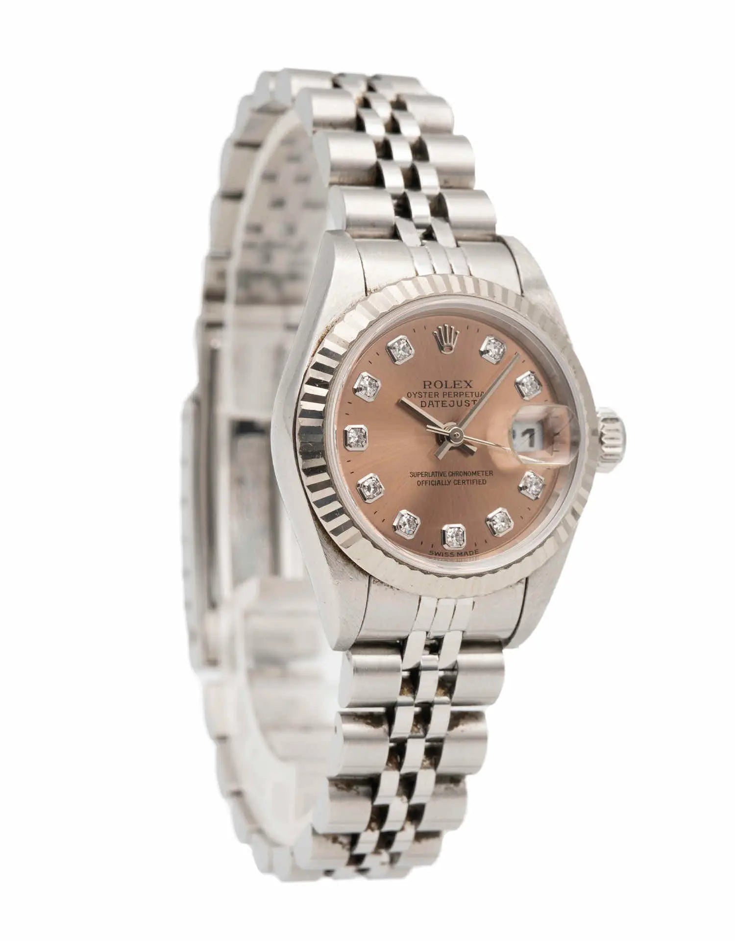 Vintage Rolex Datejust 26mm Ladies Automatic Salmon Dial 1999 Jubilee Watch