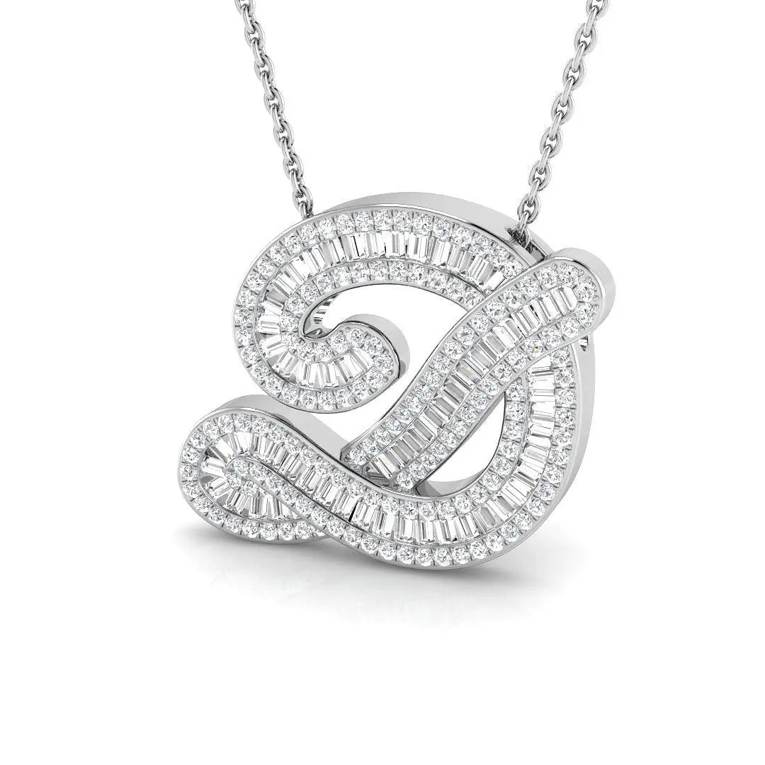 0.65ct Diamond Initials Pendant