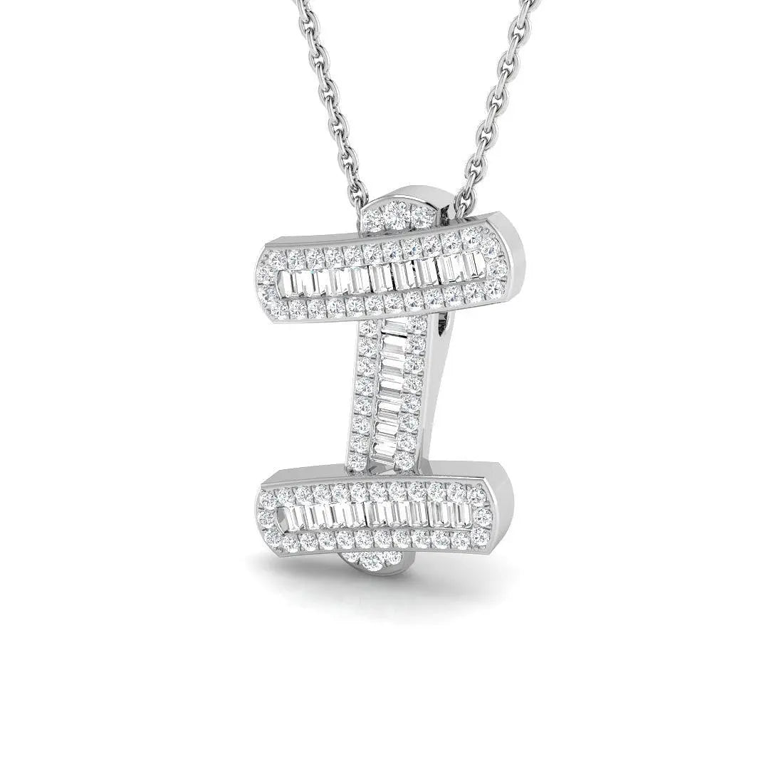 0.39ct Diamond Initials Pendant