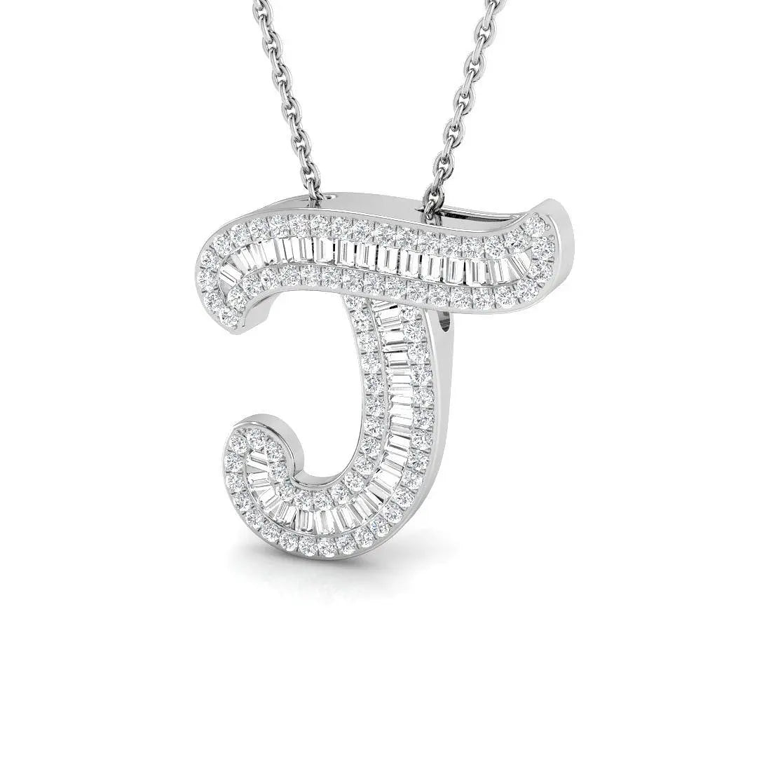 0.46ct Diamond Initials Pendant