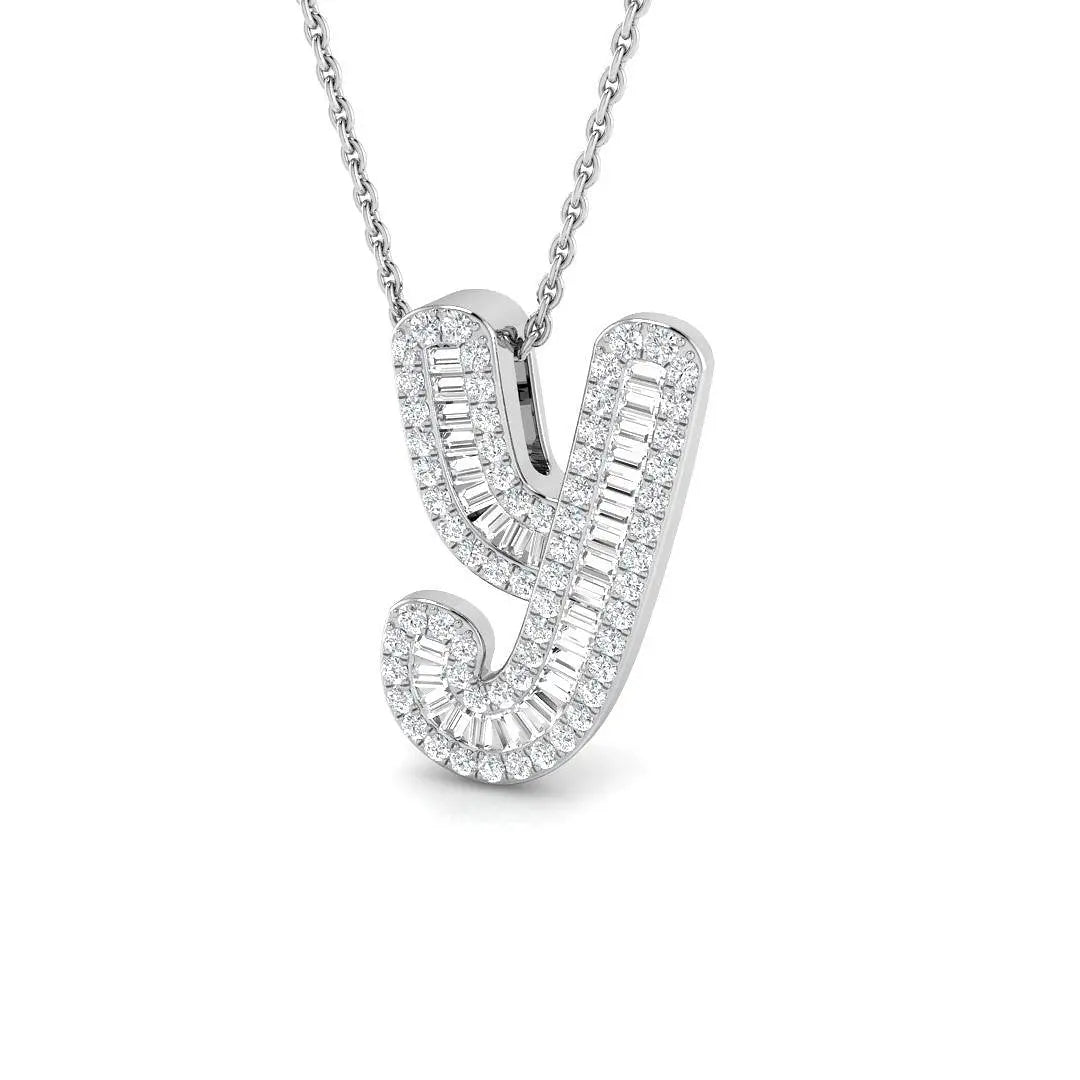 0.50ct SI2/G Diamond Initials Pendant