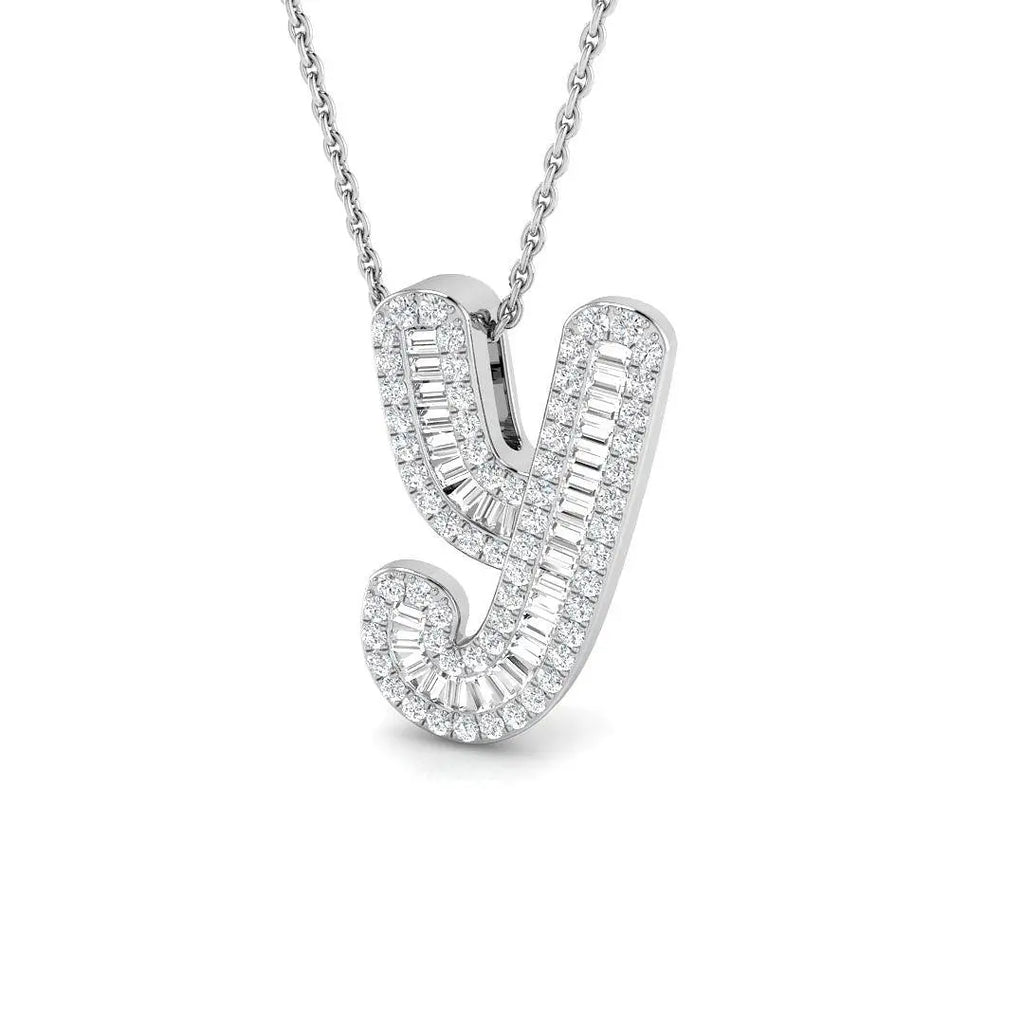 0.50ct SI2/G Diamond Initials Pendant