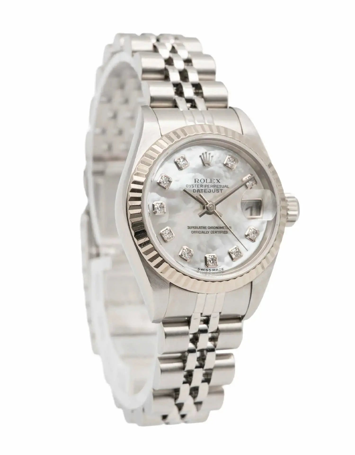 Rolex Datejust 26 2002 Diamond Mother of Pearl Dial Ladies Automatic Watch