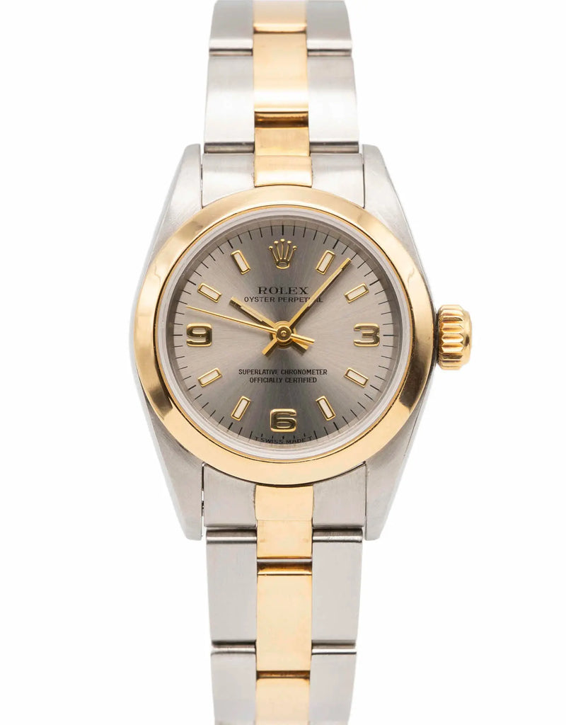 Charming Vintage Rolex Oyster Perpetual 1997 Two-Tone 24mm Ladies Automatic Watch