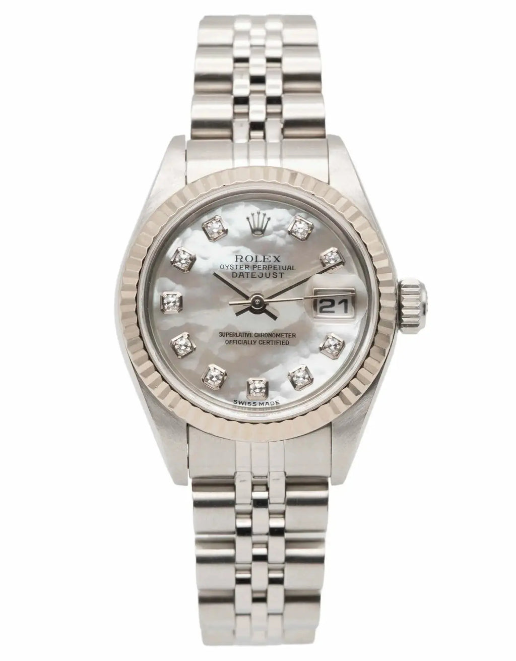 Rolex Datejust 26 2002 Diamond Mother of Pearl Dial Ladies Automatic Watch