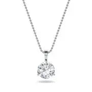 Heart Diamond Solitaire Pendant
